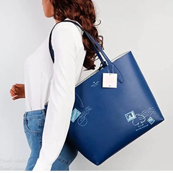 Kate Spade Reversible Bon Voyage tote with dust bag and extra gift